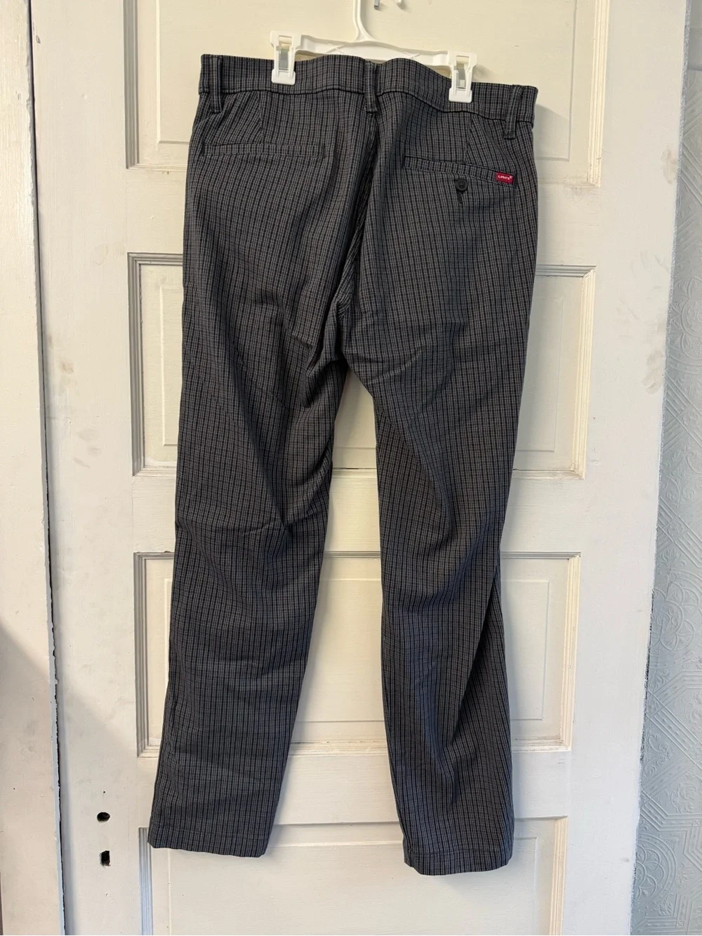 Levi's Men's Charcoal Pinstripe Dress Pants